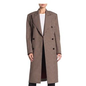 BOSS by Hugo Boss Calisi Wool Blend Checkered Coat